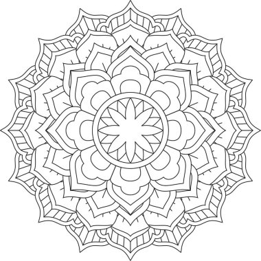 Dairesel Desen Mandala Zentangle Henna Mehndi Dövmesi, Dekorasyon Çemberi Vektörü Çiçek Çiçeği Çiçeği Dekoratif Doğu Biçimli Resim Sayfası Resim Süslemesi