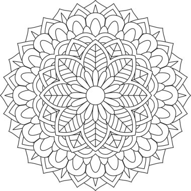 Dairesel Desen Mandala Zentangle Henna Mehndi Dövmesi, Dekorasyon Çemberi Vektörü Çiçek Çiçeği Çiçeği Dekoratif Doğu Biçimli Resim Sayfası Resim Süslemesi