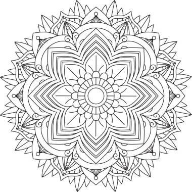Dairesel Desen Mandala Zentangle Henna Mehndi Dövmesi, Dekorasyon Çemberi Vektörü Çiçek Çiçeği Çiçeği Dekoratif Doğu Biçimli Resim Sayfası Resim Süslemesi