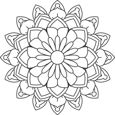 Dairesel Desen Mandala Zentangle Henna Mehndi Dövmesi, Dekorasyon Çemberi Vektörü Çiçek Çiçeği Çiçeği Dekoratif Doğu Biçimli Resim Sayfası Resim Süslemesi