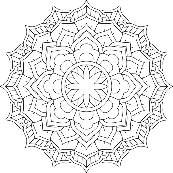 Dairesel Desen Mandala Zentangle Henna Mehndi Dövmesi, Dekorasyon Çemberi Vektörü Çiçek Çiçeği Çiçeği Dekoratif Doğu Biçimli Resim Sayfası Resim Süslemesi