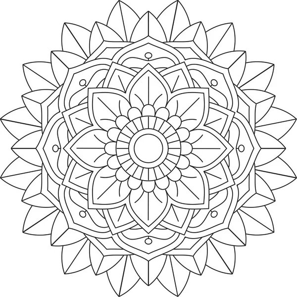 Dairesel Desen Mandala Zentangle Henna Mehndi Dövmesi, Dekorasyon Çemberi Vektörü Çiçek Çiçeği Çiçeği Dekoratif Doğu Biçimli Resim Sayfası Resim Süslemesi