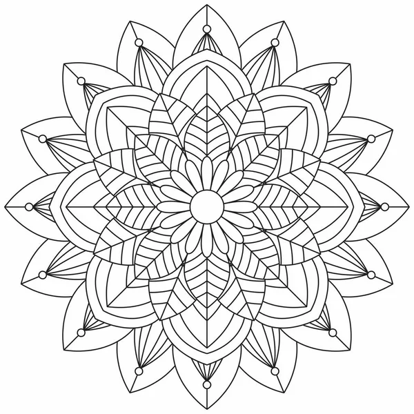 Patrón Circular Mandala Zentangle Henna Mehndi Tatuaje Decoración Círculo Vector — Archivo Imágenes Vectoriales