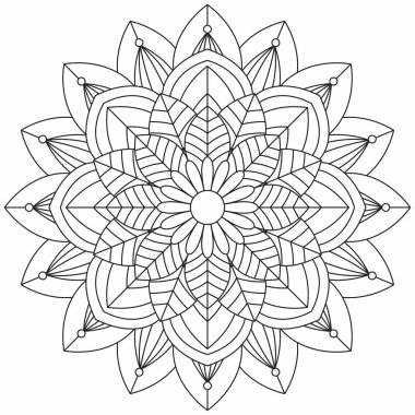 Dairesel Desen Mandala Zentangle Henna Mehndi Dövmesi, Dekorasyon Çemberi Vektörü Çiçek Çiçeği Çiçeği Dekoratif Doğu Biçimli Resim Sayfası Resim Süslemesi