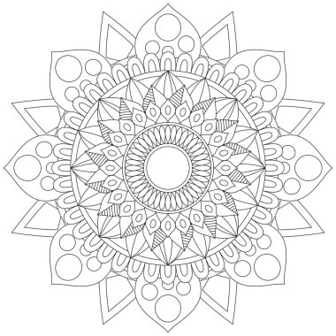 Dairesel Desen Mandala Zentangle Henna Mehndi Dövmesi, Dekorasyon Çemberi Vektörü Çiçek Çiçeği Çiçeği Dekoratif Doğu Biçimli Resim Sayfası Resim Süslemesi