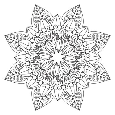 Dairesel Desen Mandala Zentangle Henna Mehndi Dövmesi, Dekorasyon Çemberi Vektörü Çiçek Çiçeği Çiçeği Dekoratif Doğu Biçimli Resim Sayfası Resim Süslemesi