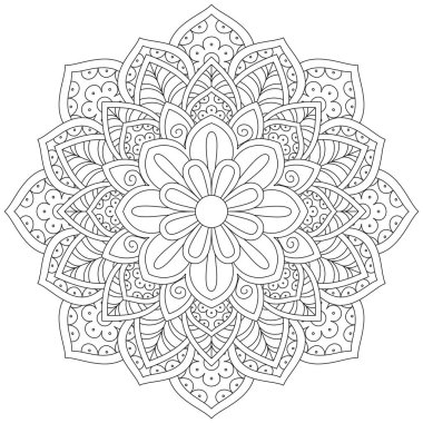 Dairesel Desen Mandala Zentangle Henna Mehndi Dövmesi