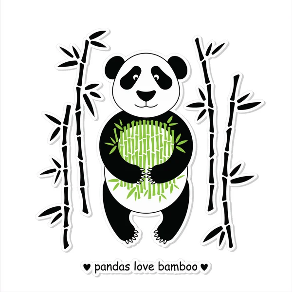 Pandas lieben 9 — Stockvektor