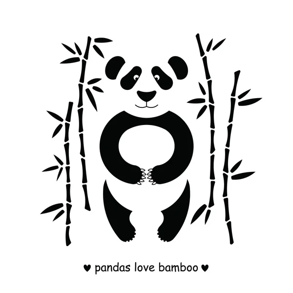 Pandas lieben 7 — Stockvektor