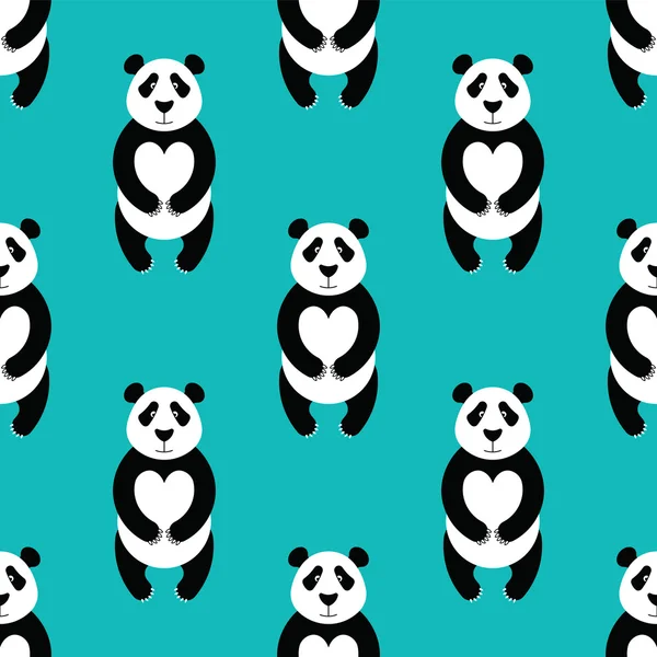 Panda-Muster 1 — Stockvektor