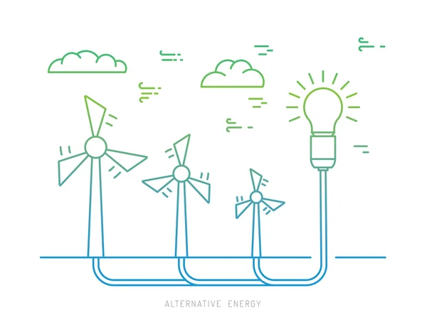 Ökologisches Energiekonzept 17 — Stockvektor