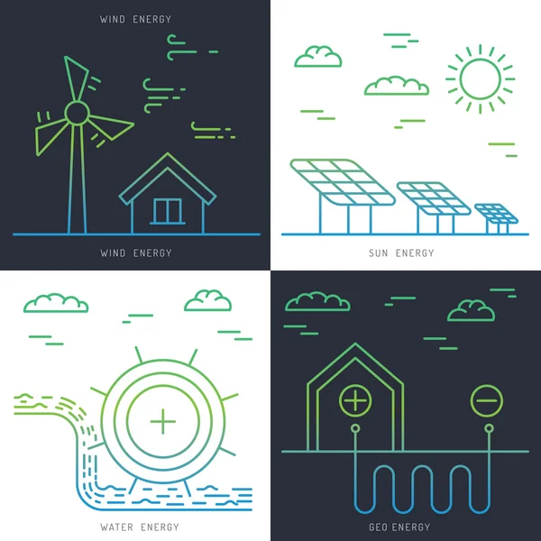 Ökologie Energiekonzept 02 — Stockvektor