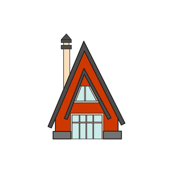 Ilustración casa letra alfabeto — Vector de stock