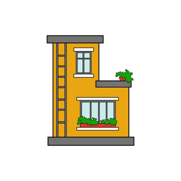 Illustration Haus Buchstabe Alphabet — Stockvektor