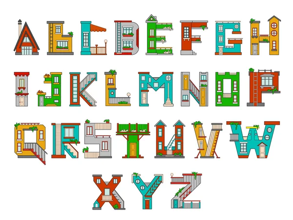 Illustration childrens alphabet — Stock Vector