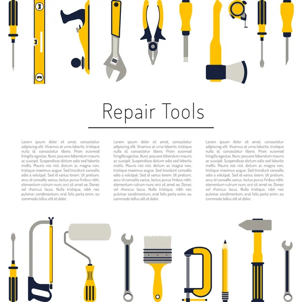 Gereedschap voor reparatie — Stockvector