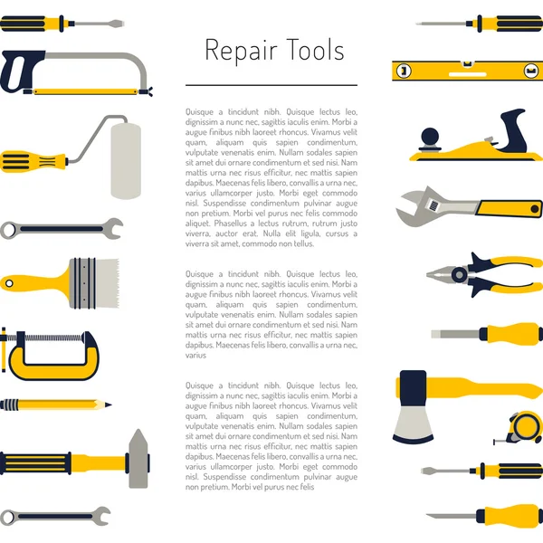 Werkzeuge zur Reparatur — Stockvektor