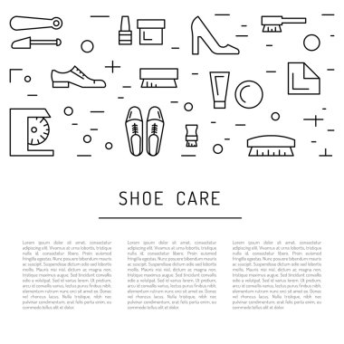shoe care elements clipart