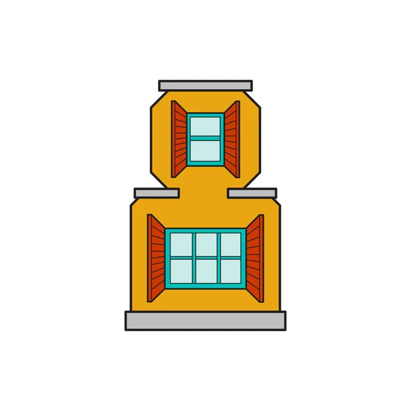 Buchstabe des Alphabets in Form eines Hauses — Stockvektor