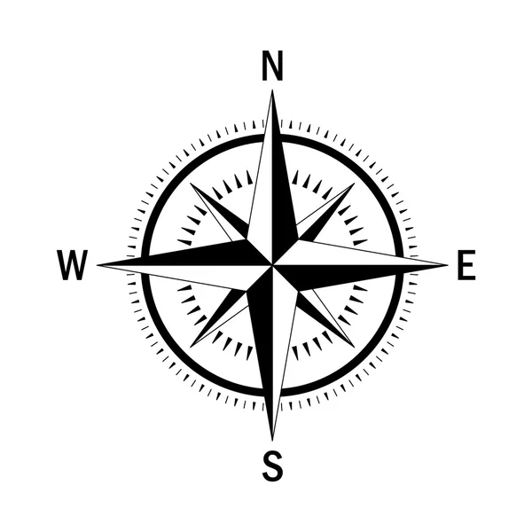 Compass single 7 — Stock Vector