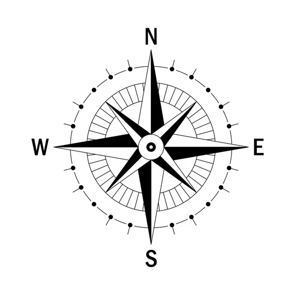 Kompas pojedynczy 2 — Wektor stockowy