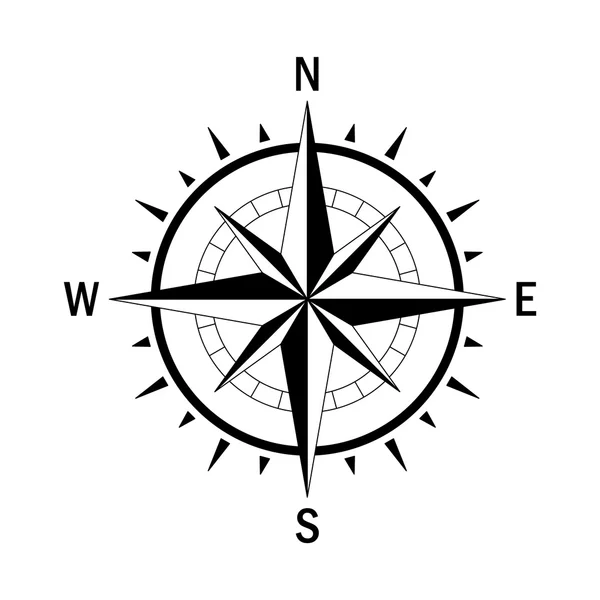 Kompas pojedynczy 8 — Wektor stockowy