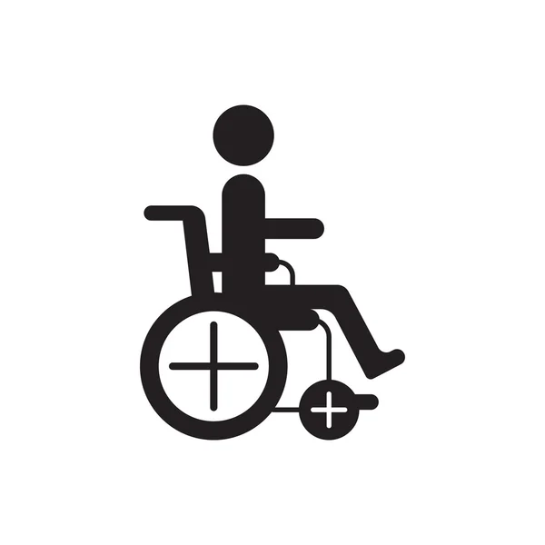 車椅子における障害者 — ストックベクタ