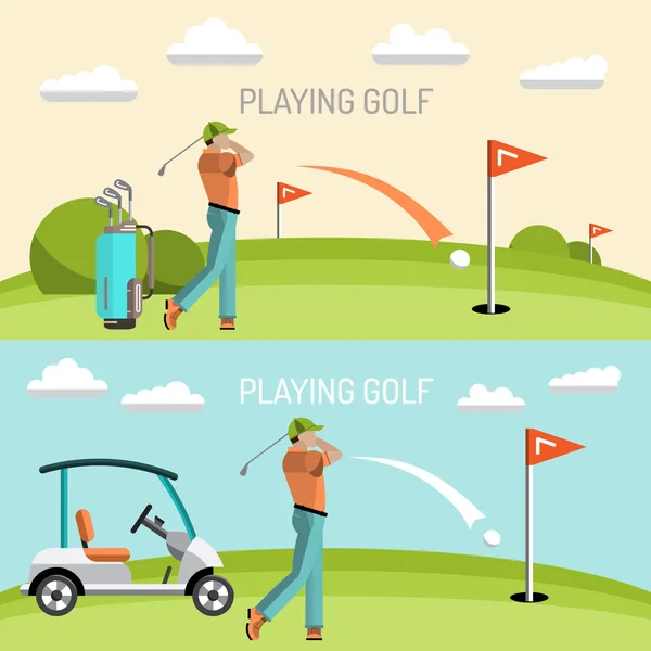 Грати гри гольф — стоковий вектор
