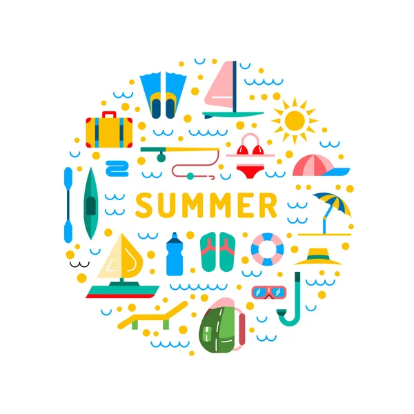 Hora de verano 01 — Vector de stock