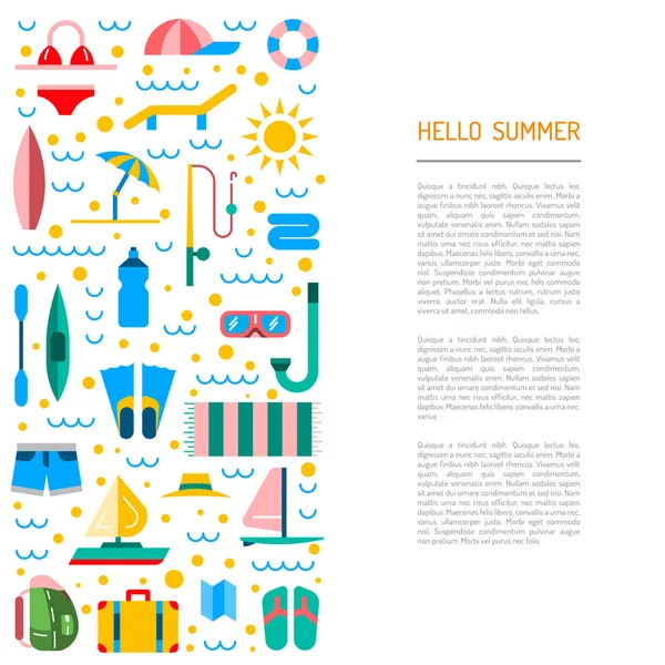 Summer time 01 — Stock Vector