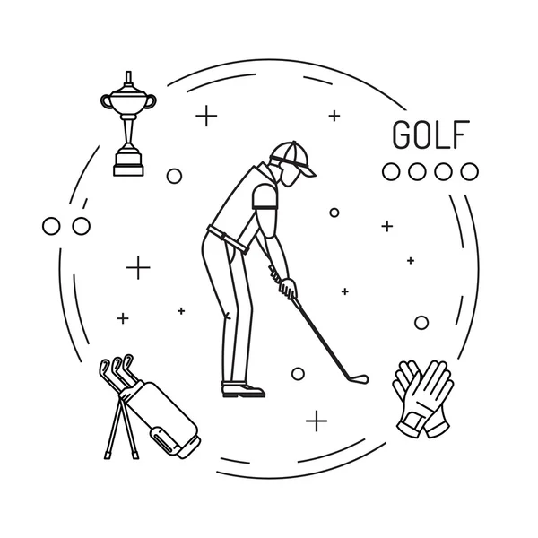 玩游戏高尔夫 — 图库矢量图片