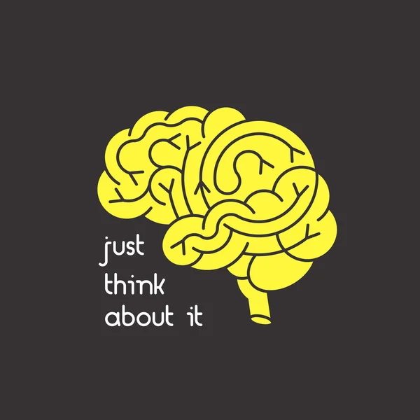 Gehirn-Logo denken — Stockvektor