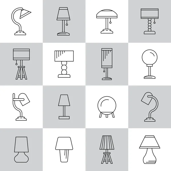 Set lampada da tavolo — Vettoriale Stock