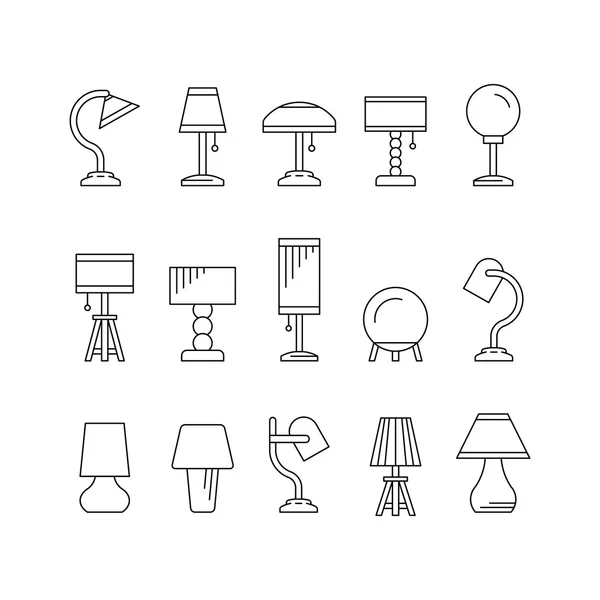 Set lampada da tavolo — Vettoriale Stock