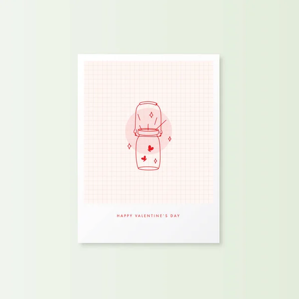 Cetak kartu cinta dengan latar abstrak gepmetrik Stok Ilustrasi Bebas Royalti