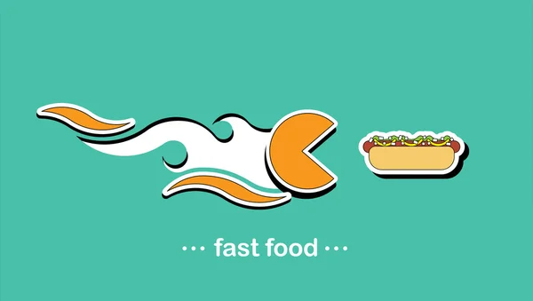 Fast food cachorro-quente —  Vetores de Stock