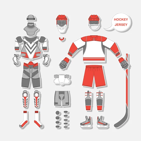 Hokejový dres sada 2 — Stockový vektor