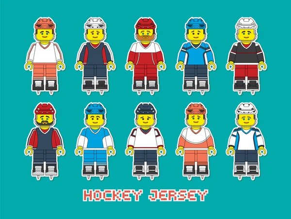 Jersey de hockey estilo constructor — Vector de stock