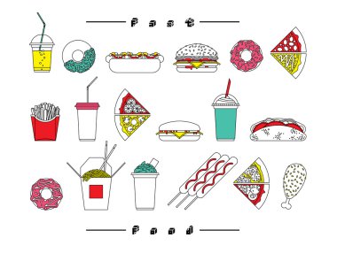 Fast food beyaz 1 ayarla