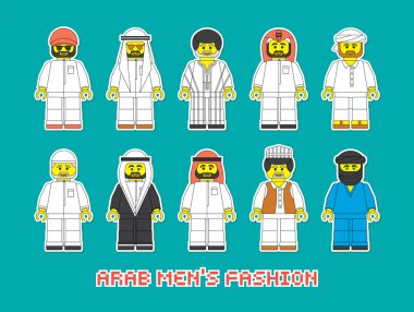Arab men's fashion clipart