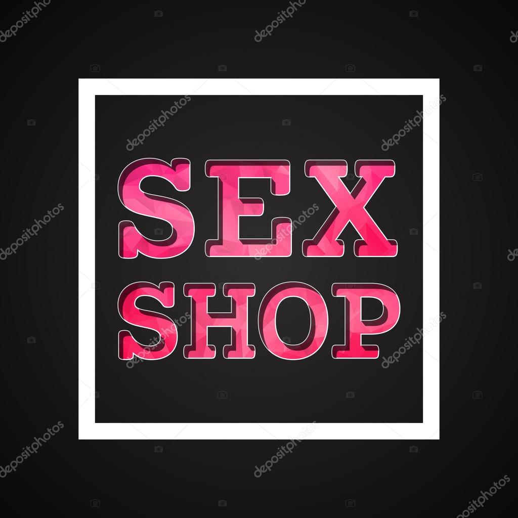 Sex shop icon  made by mixing styles flat  and lowpoly