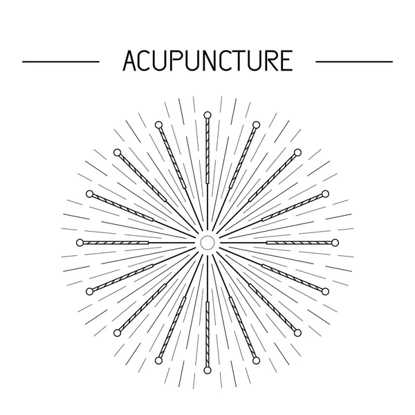 Elementos vectoriales para acupuntura y masaje, TCM 06 — Vector de stock