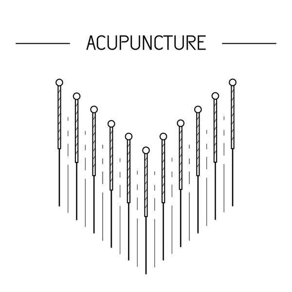 Elementos vectoriales para acupuntura y masaje, TCM 04 — Vector de stock