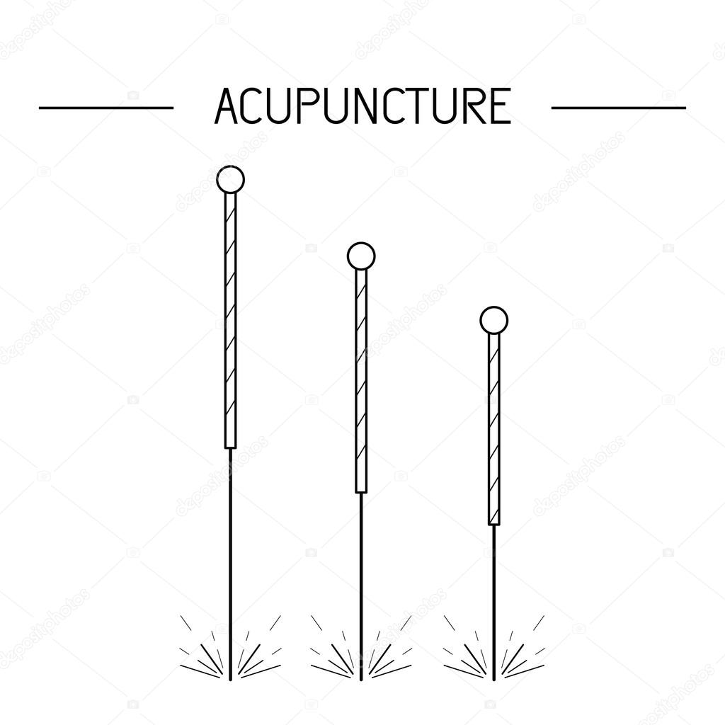 vector elements for acupuncture and massage, TCM 01