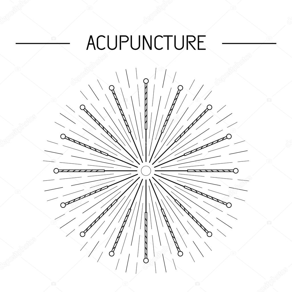 vector elements for acupuncture and massage, TCM 06