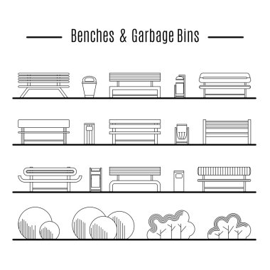 City and outdoor element clipart