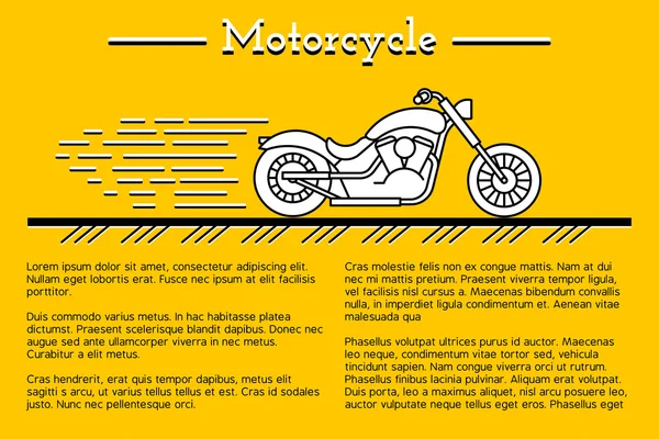 Sepeda motor klasik 01 - Stok Vektor