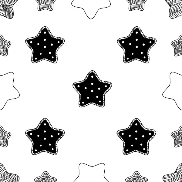 Wooden stars pattern 1 — Stock Vector