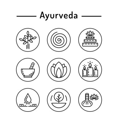 Ayurveda Icon set
