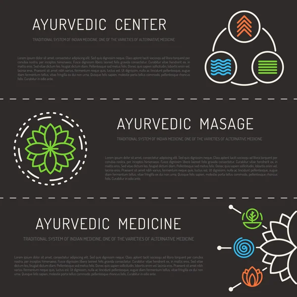 Ayurveda vücut tipleri — Stok Vektör